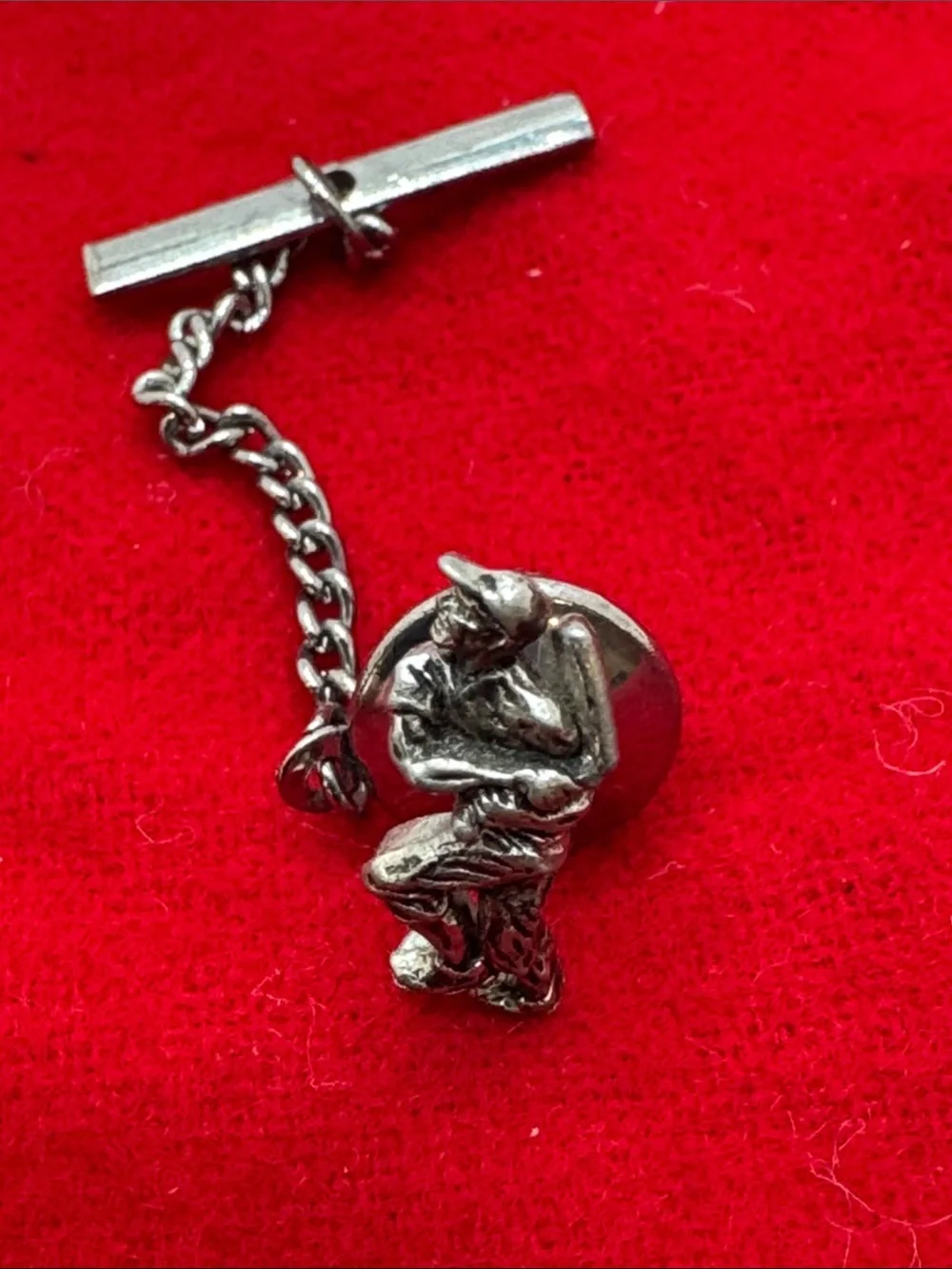 Vintage Versatility: 5-in-1 Silver-Tone Tie Tack Set
